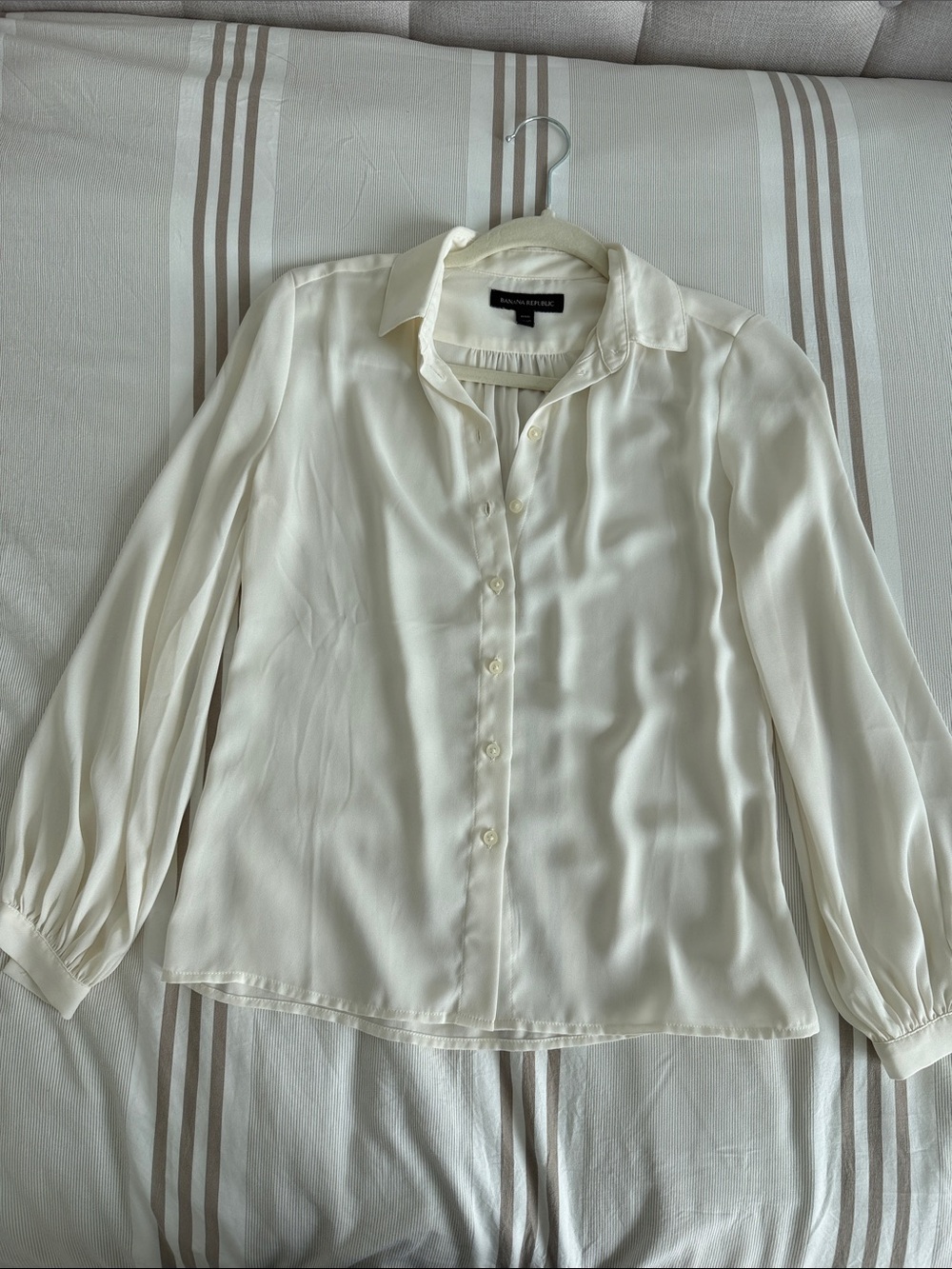 Bundle! Two Banana Republic Button-Up Blouses in Ivory White & Black